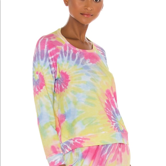 Stripe & Stare Rainbow Sunshine Tie Dye Sweatshirt Shirt Top L - Picture 9 of 12